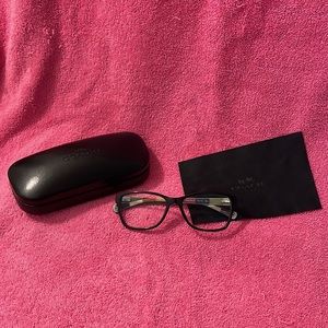 Authentic Coach Black and Silver Eyeglasses- HC 6013- Julayne